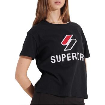 Kleidung Damen T-Shirts & Poloshirts Superdry  Schwarz