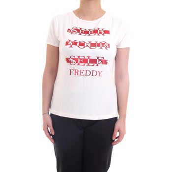Kleidung Damen T-Shirts Freddy S1WSLT6 T-Shirt/Polo Frau Milch Beige