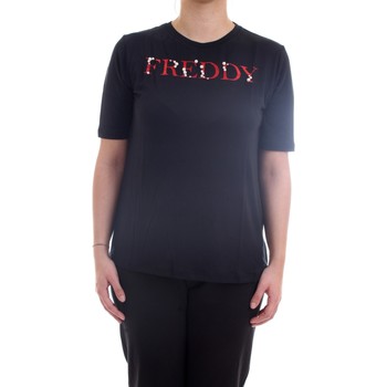 Kleidung Damen T-Shirts Freddy S1WSLT5 T-Shirt/Polo Frau schwarz Schwarz