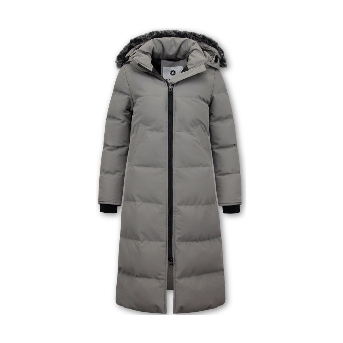 Kleidung Damen Parkas Matogla Extra Langer Daunenmantel Z Grau