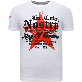 Kleidung Herren T-Shirts Local Fanatic Mit Print King Of Cocaines Weiss
