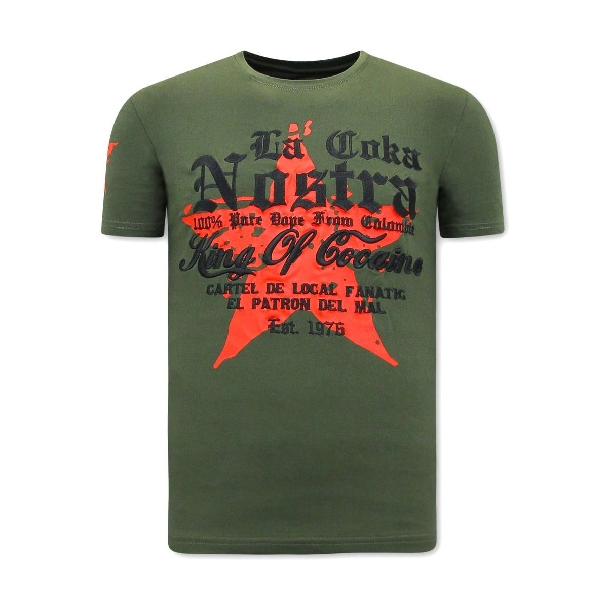 Kleidung Herren T-Shirts Local Fanatic Mit Print King Of Cocaines Grün