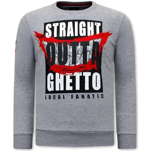 Kleidung Herren Sweatshirts Local Fanatic Straight Outta Ghetto Grau