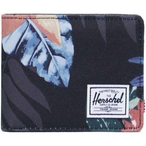 Taschen Portemonnaie Herschel Carteira Hank RFID Indigo Denim Crosshatch/Saddle Brown 