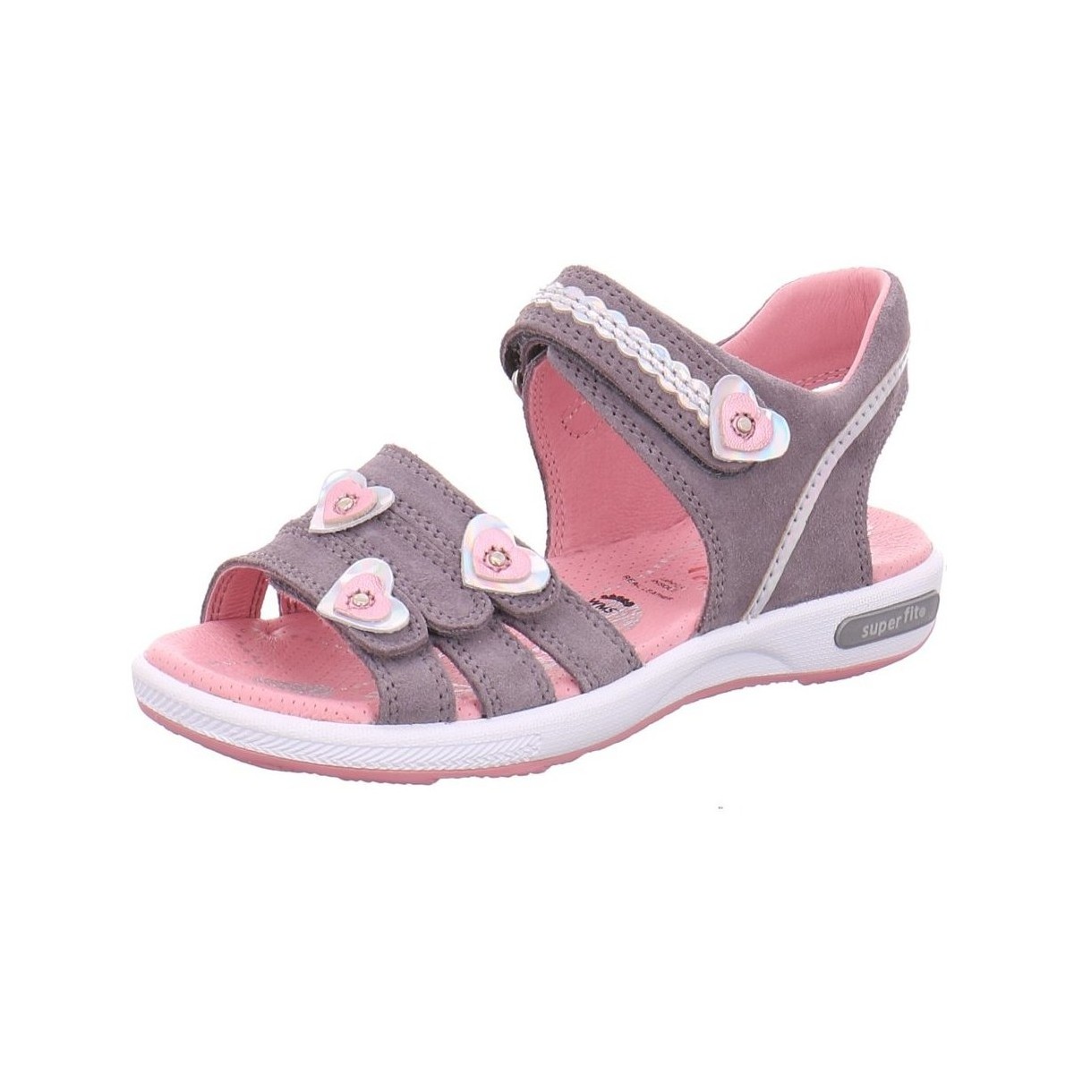 Schuhe Mädchen Babyschuhe Superfit Maedchen -rosa 1-006133-2500 Emily Grau