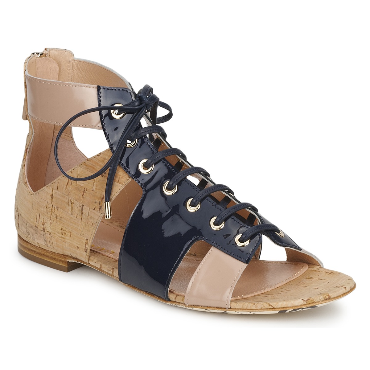 Schuhe Damen Sandalen / Sandaletten John Galliano AN6379 Blau / Beige / Rosa