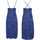 Kleidung Damen Kleider Lisca Mittellanges Sommerkleid mit dünnen Trägern Lima Blau