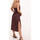 Kleidung Damen Kleider Lisca Mittellanges Sommerkleid mit dünnen Trägern Lima Braun