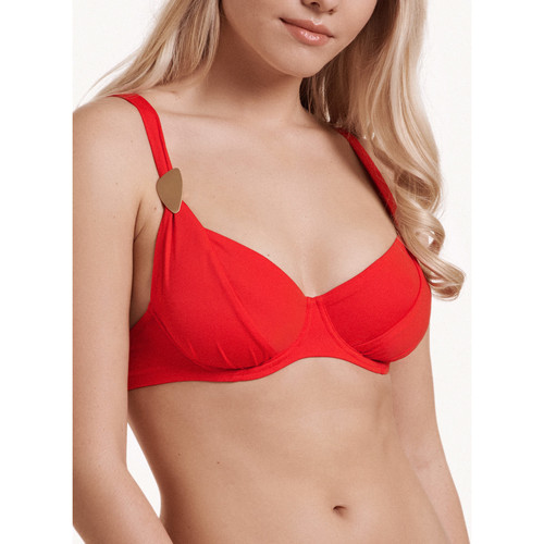 Kleidung Damen Bikini Ober- und Unterteile Lisca Okinawa  Armatur Badeanzug Top Rot