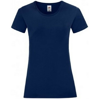 Kleidung Damen T-Shirts Fruit Of The Loom 61444 Blau