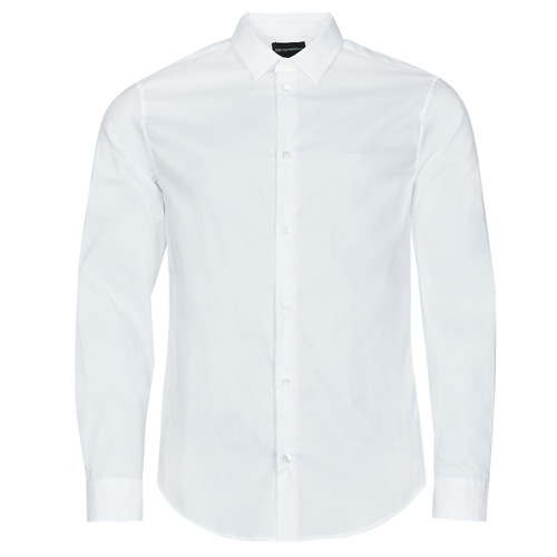 Kleidung Herren Langärmelige Hemden Emporio Armani 8N1C09 Weiss