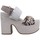 Schuhe Damen Sandalen / Sandaletten Mou HH SANDAL METALLIC LOGO ( 03B) Grau