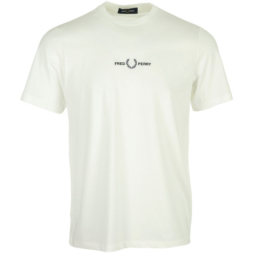 Kleidung Herren T-Shirts Fred Perry Embroidered T-Shirt Beige