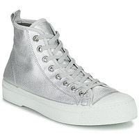 Schuhe Damen Sneaker Low Bensimon STELLA B79 SHINY CANVAS Silbern