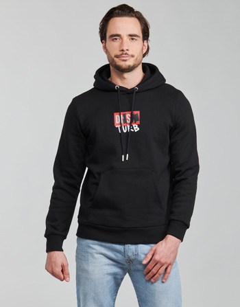 Kleidung Herren Sweatshirts Diesel S-GIRK-HOOD-B8 Schwarz
