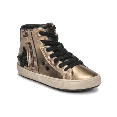 Schuhe Mädchen Sneaker High Geox KALISPERA Gold / Schwarz