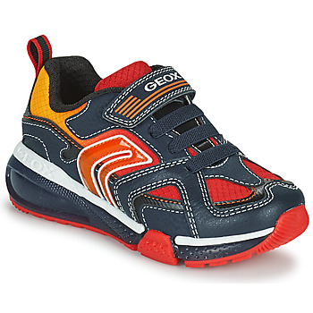 Schuhe Jungen Sneaker Low Geox BAYONYC Marine / Orange
