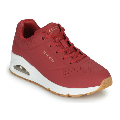 Schuhe Damen Sneaker Low Skechers UNO STAND ON AIR Rot