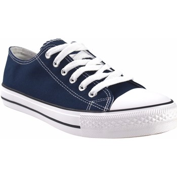 Schuhe Herren Sneaker Low Bienve Leinwand Gentleman  ca-1309 blau Blau