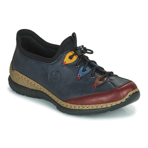 Schuhe Damen Derby-Schuhe Rieker ENCORRA Blau / Rot / Gelb