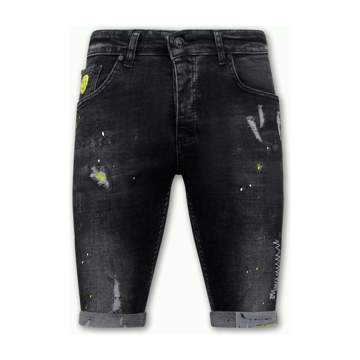 Kleidung Herren Shorts / Bermudas Local Fanatic Kurze Jeans Shorts Schwarz
