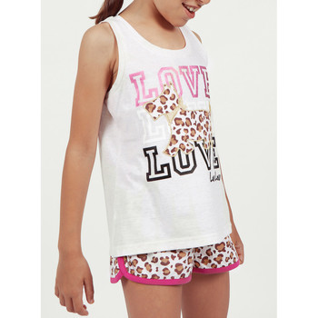 Kleidung Mädchen Pyjamas/ Nachthemden Admas Schlafanzug für Mädchen kurzes Tanktop LouLou Jungle beige Beige