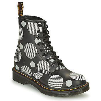 Schuhe Damen Boots Dr Martens 1460 Weiss / Grau