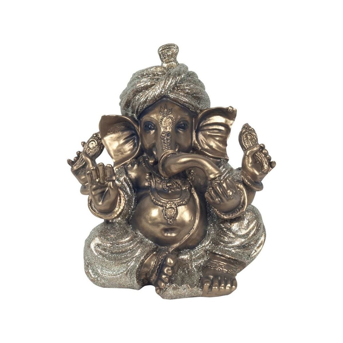 Home Statuetten und Figuren Signes Grimalt Goldener Sitzender Ganesh Gold