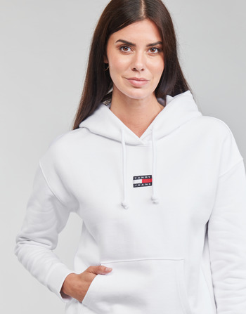 Tommy Jeans TJW TOMMY CENTER BADGE HOODIE Weiss