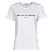 Kleidung Damen T-Shirts Tommy Hilfiger HERITAGE HILFIGER CNK RG TEE Weiss