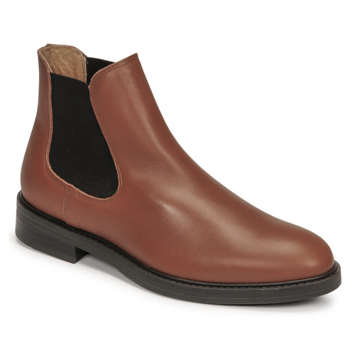 Schuhe Herren Boots Selected CHELSEA Cognac