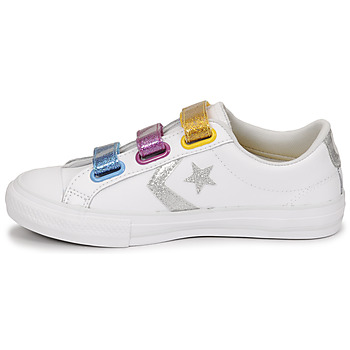 Converse STAR PLAYER 3V GLITTER TEXTILE OX Weiss / Multicolor