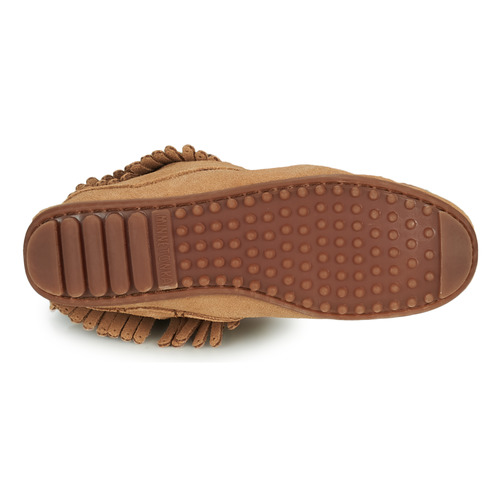 Minnetonka DOUBLE FRINGE SIDE ZIP BOOT Braun