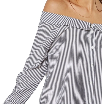 Only Off Shoulders Bambi Top - Bright White Night Sky Blau