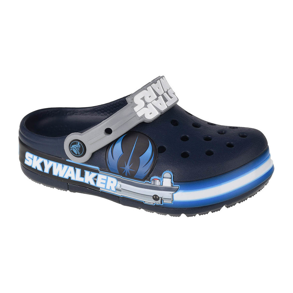 Schuhe Jungen Hausschuhe Crocs Fun Lab Luke Skywalker Lights K Clog Blau