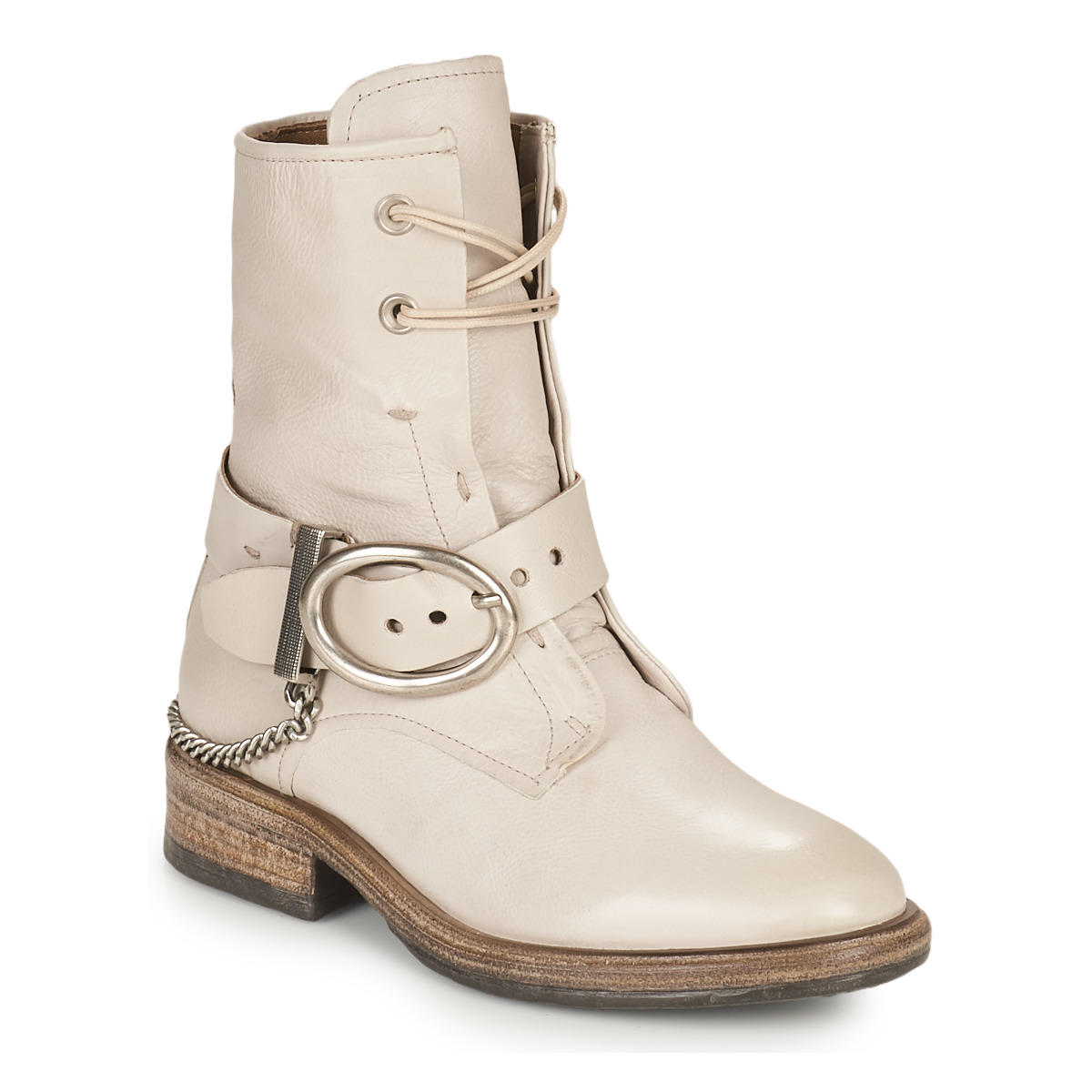 Schuhe Damen Boots Airstep / A.S.98 FLOWER BUCKLE Beige