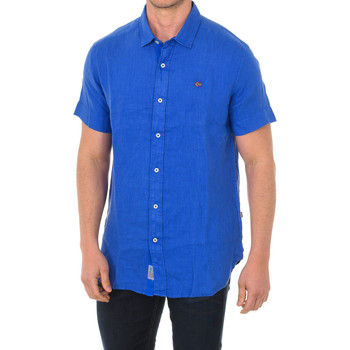 Kleidung Herren Kurzärmelige Hemden Napapijri NP000IF1-BB41 Blau