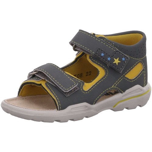Schuhe Jungen Babyschuhe Ricosta Sandalen graphit-gelb 73-3223900-453 Manto Grau