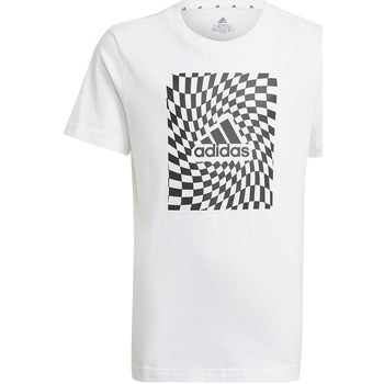 Kleidung Jungen T-Shirts adidas Originals Graphic Tshirt 1 Weiss
