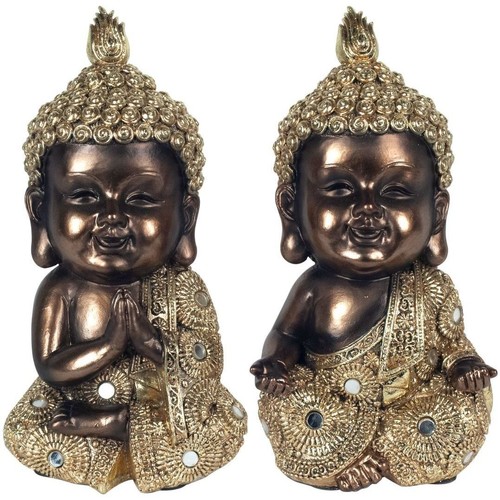 Home Statuetten und Figuren Signes Grimalt Goldene Buddhas Set 2U Schwarz