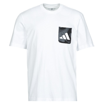 Kleidung Herren T-Shirts adidas Performance CAMO PKT TEE Weiss