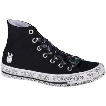 Schuhe Damen Sneaker Low Converse X Miley Cyrus Chuck Taylor Hi All Star Schwarz