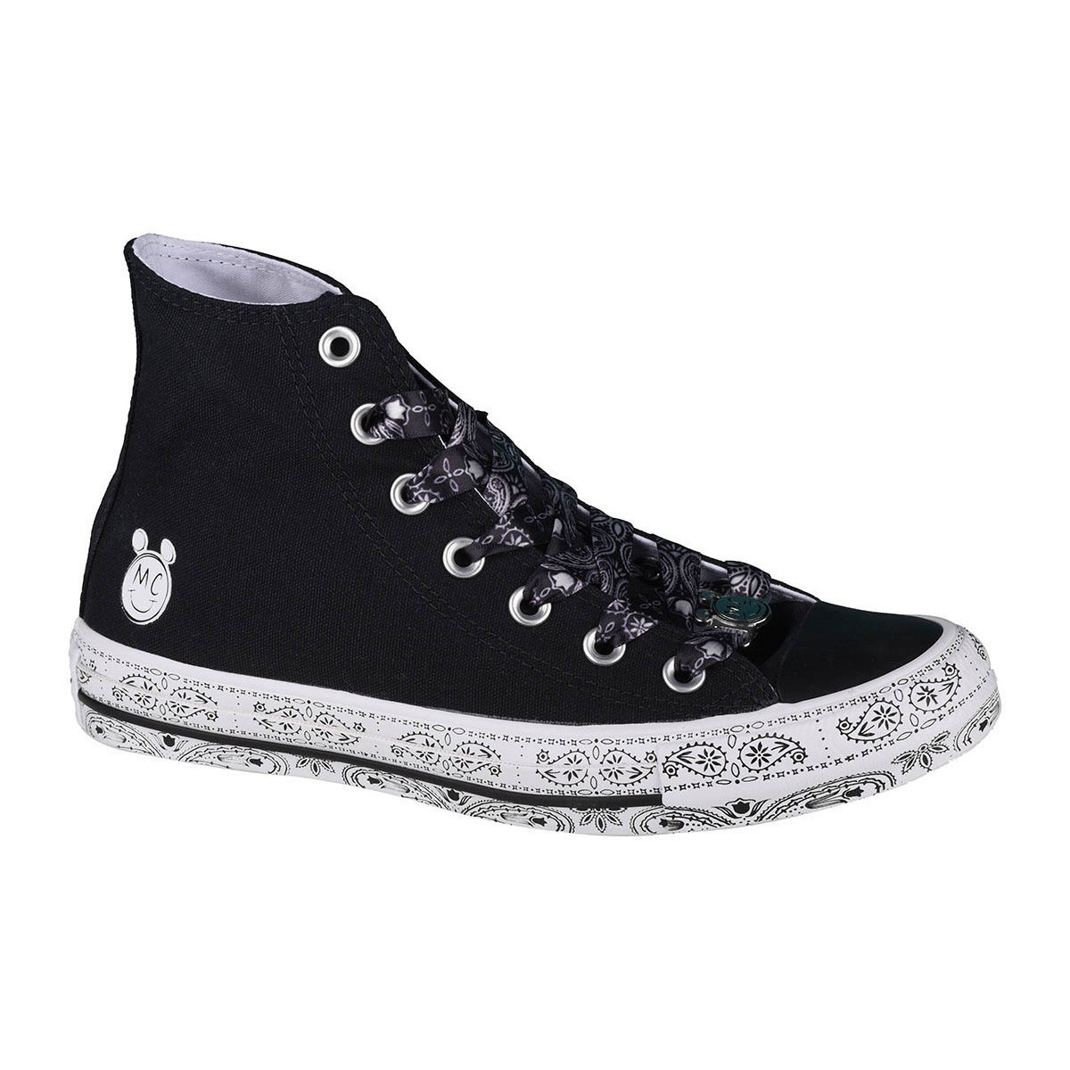 Schuhe Damen Sneaker Low Converse X Miley Cyrus Chuck Taylor Hi All Star Schwarz