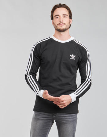 Kleidung Herren Langarmshirts adidas Originals 3-STRIPES LS T Schwarz