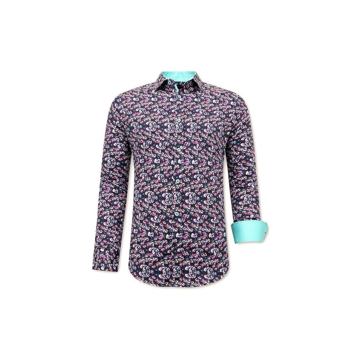 Kleidung Herren Langärmelige Hemden Tony Backer Paisley Bluhemd Multicolor