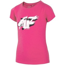Kleidung Mädchen T-Shirts 4F JTSD002 Rosa