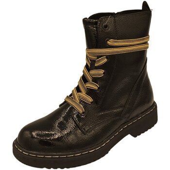 Schuhe Damen Low Boots Supremo Stiefeletten Lack Schnürstiefel 9023208 black schwarz