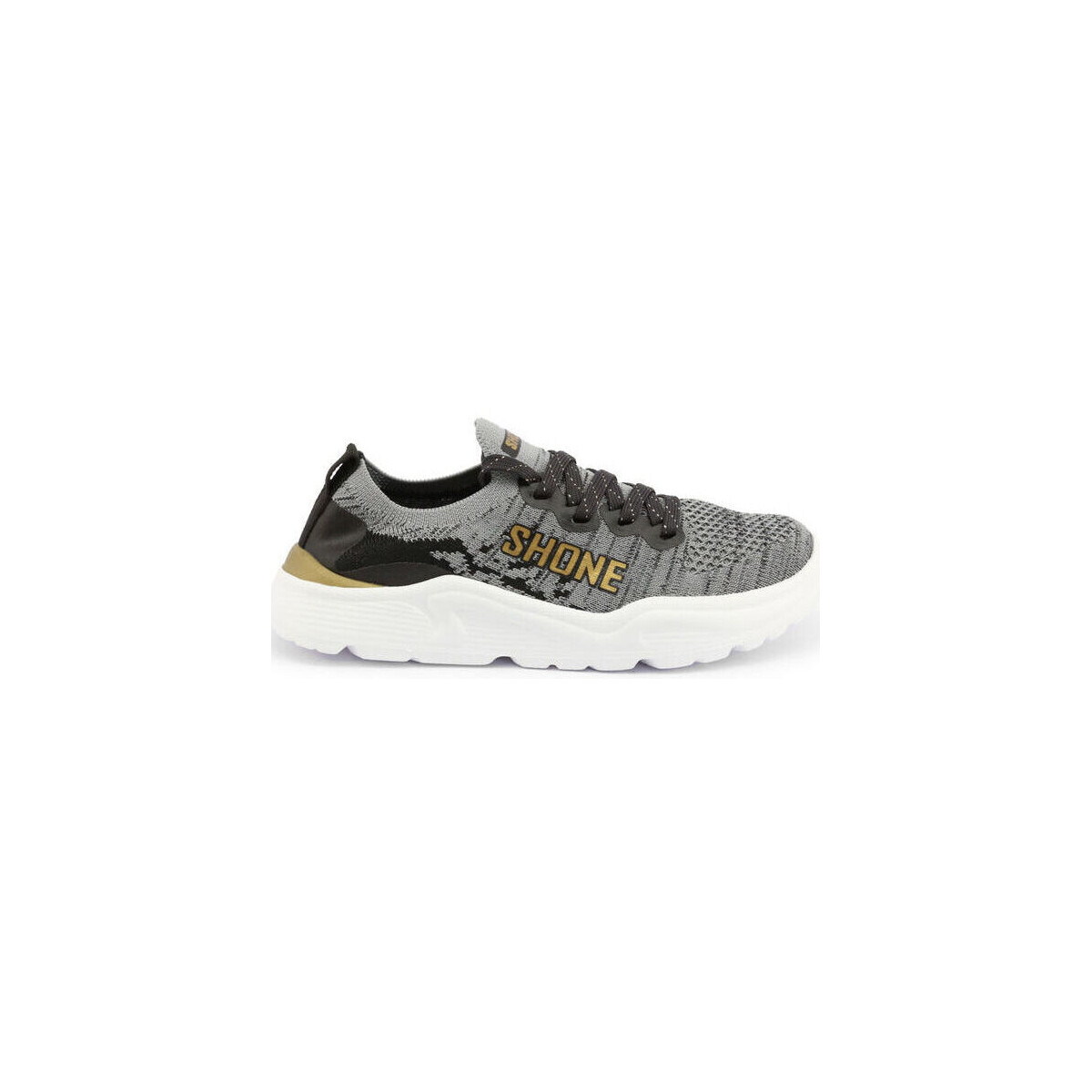 Schuhe Herren Sneaker Shone 155-001 Grey/Gold Grau