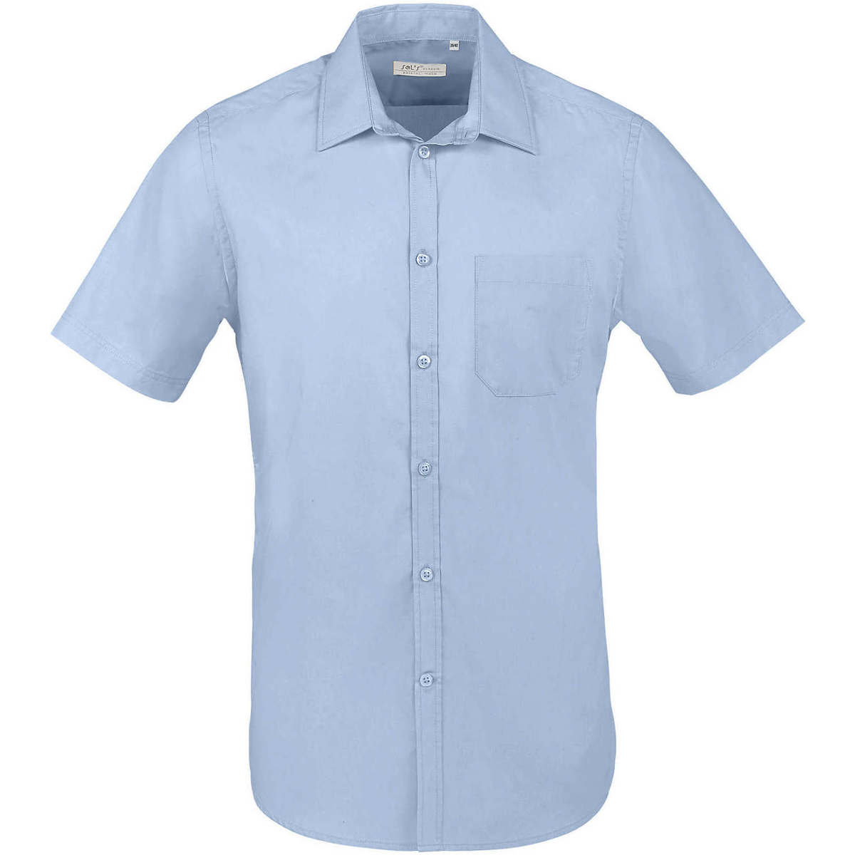 Kleidung Herren Langärmelige Hemden Sols BRISTOL FIT Azul Cielo Blau