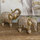 Home Statuetten und Figuren Signes Grimalt Elefant Set 2 Einheiten Gold